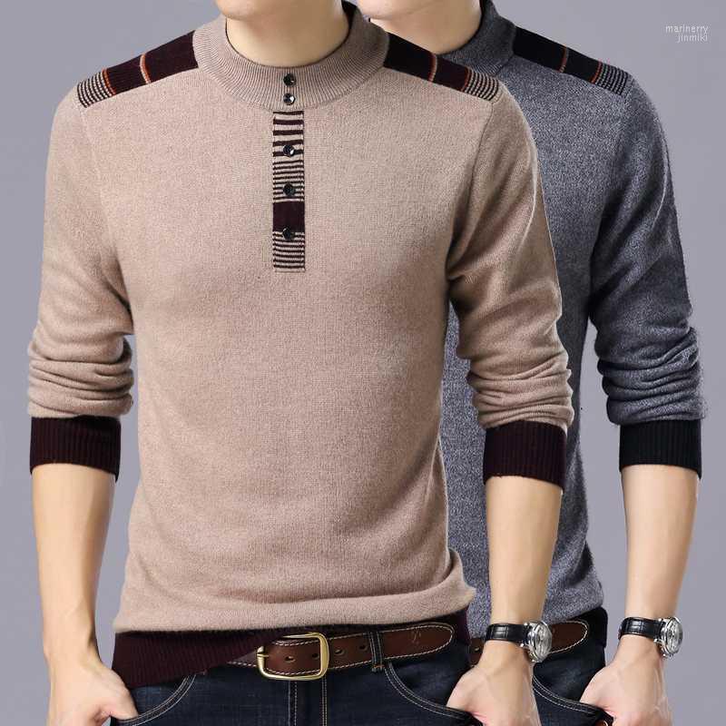 

Men's Sweaters 2022 Winter Arrivals Thick Warm O-Neck Wool Sweater Men Brand-Clothing Knitted Cashmere Pullover Mari22, Gray