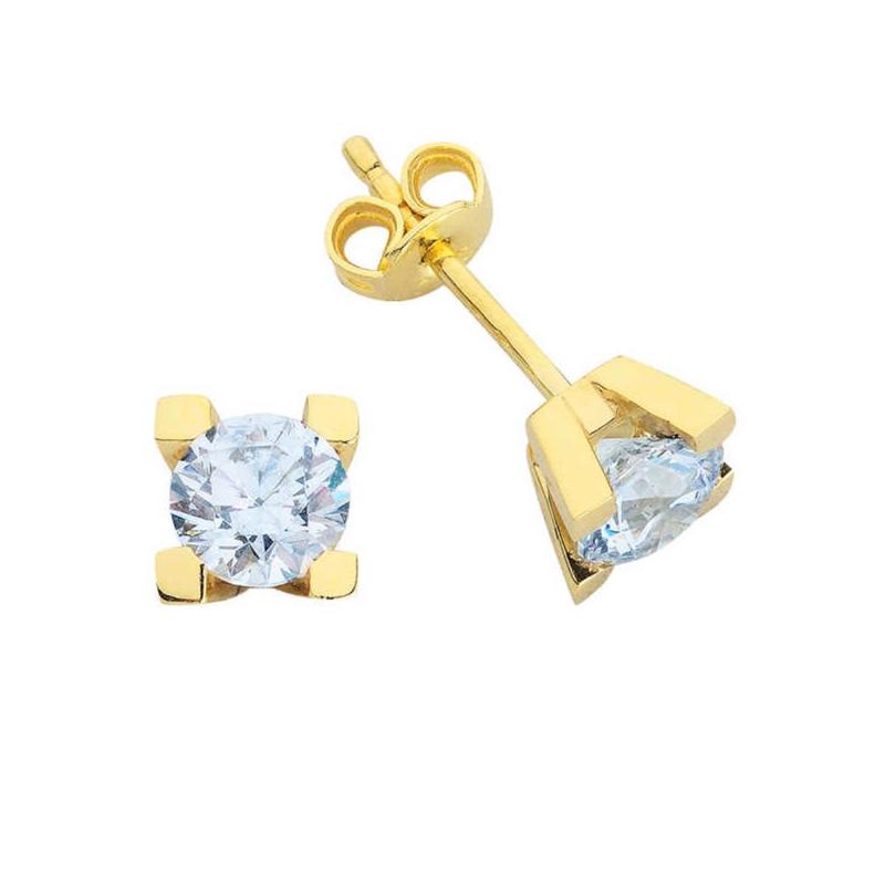 

Clip-on & Screw Back 14 Carat Gold Engagement Earrings