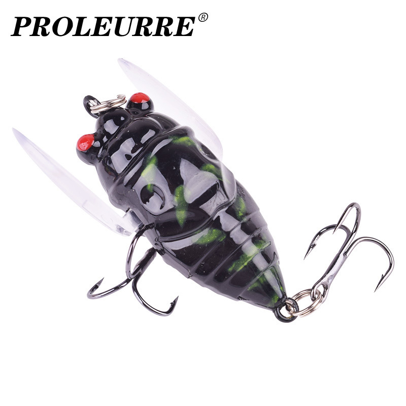 

1PCS Pesca Bionic Insect Popper Fishing Lures 5cm 6g Simulation Cicada Wing Topwater Wobbler Artificial Hard Bait Crankbaits 220721