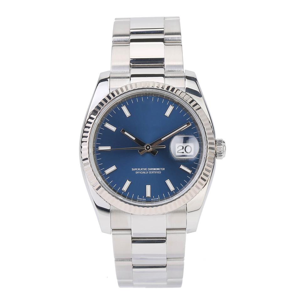 

High Quality Asian Watch 2813 Sports Automatic Mechanical Men's Watches 36mm Blue Dial Fashion Stainless Steel Strap Luxury Ladies WristWatch 115234 wrist watch, Multi-color