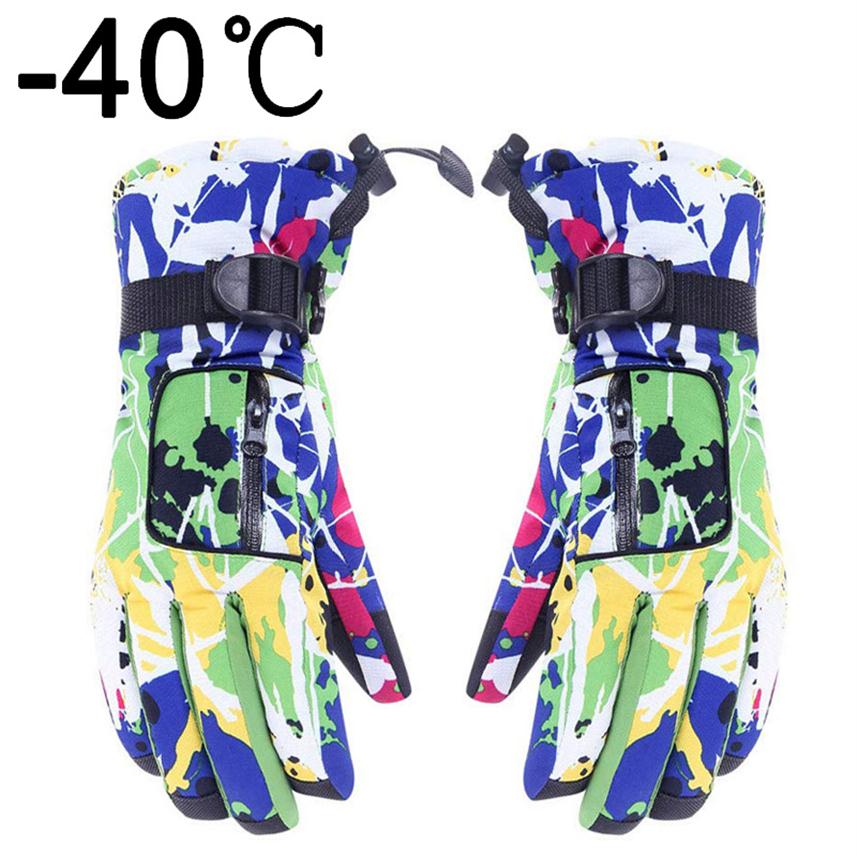 

Winter Warm Ski Snowboard Gloves Women Waterproof Cold Weather Fashion Camo Snow Proof Men Non-Slip Cycling Fitness Sports251w, Blue