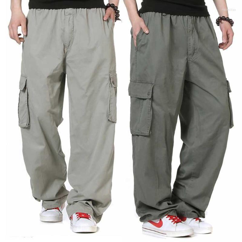 

Men's Pants Fashion Hiphop Plus Size -6XL Cargo Men Casual Loose Baggy Straight Trousers Streetwear Harem ClothingMen's Naom22, Black