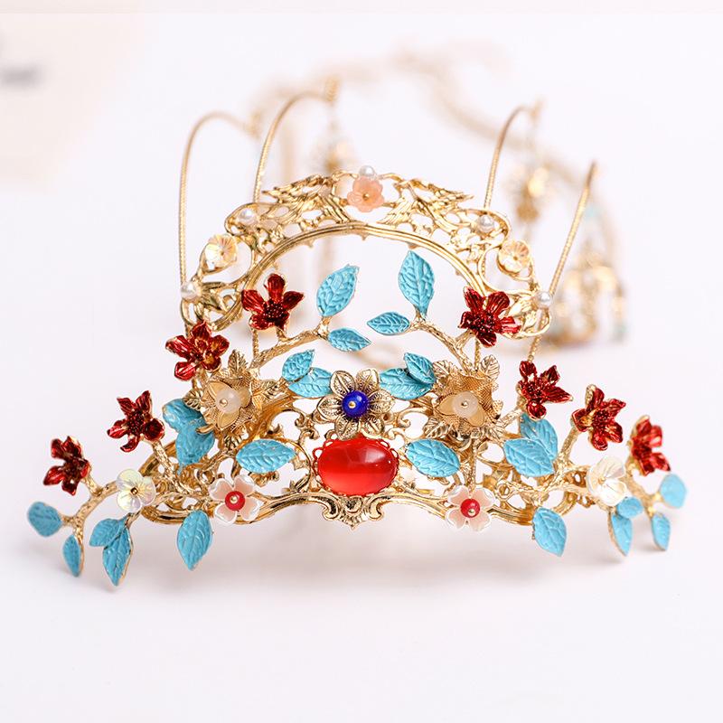 

Headpieces Chinese Antique Tiara Hair Accessories Costume Long Fringe Hairpin Bandeau OrnamentHeadpieces