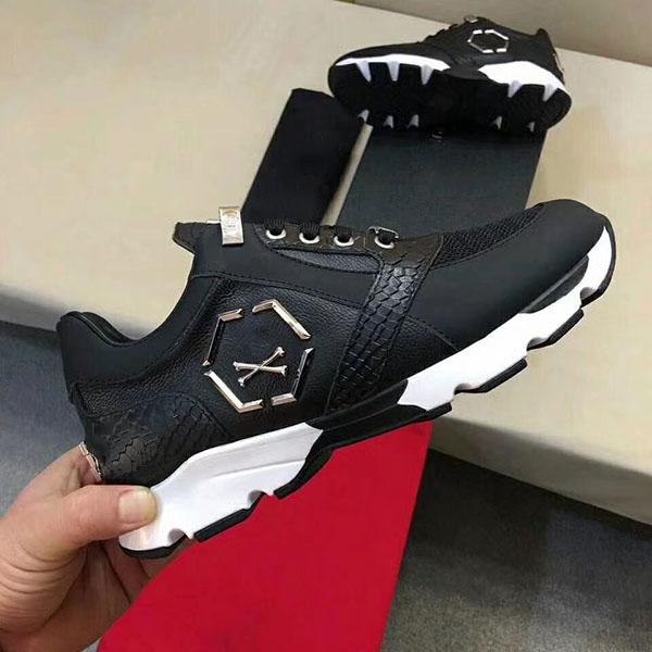 

2020 men's high-end PI HILP PI IE leather casual shoes fashion low to help wild men's sports shoes shoes JKH001 Philipps Pleins FGW, 1 no box
