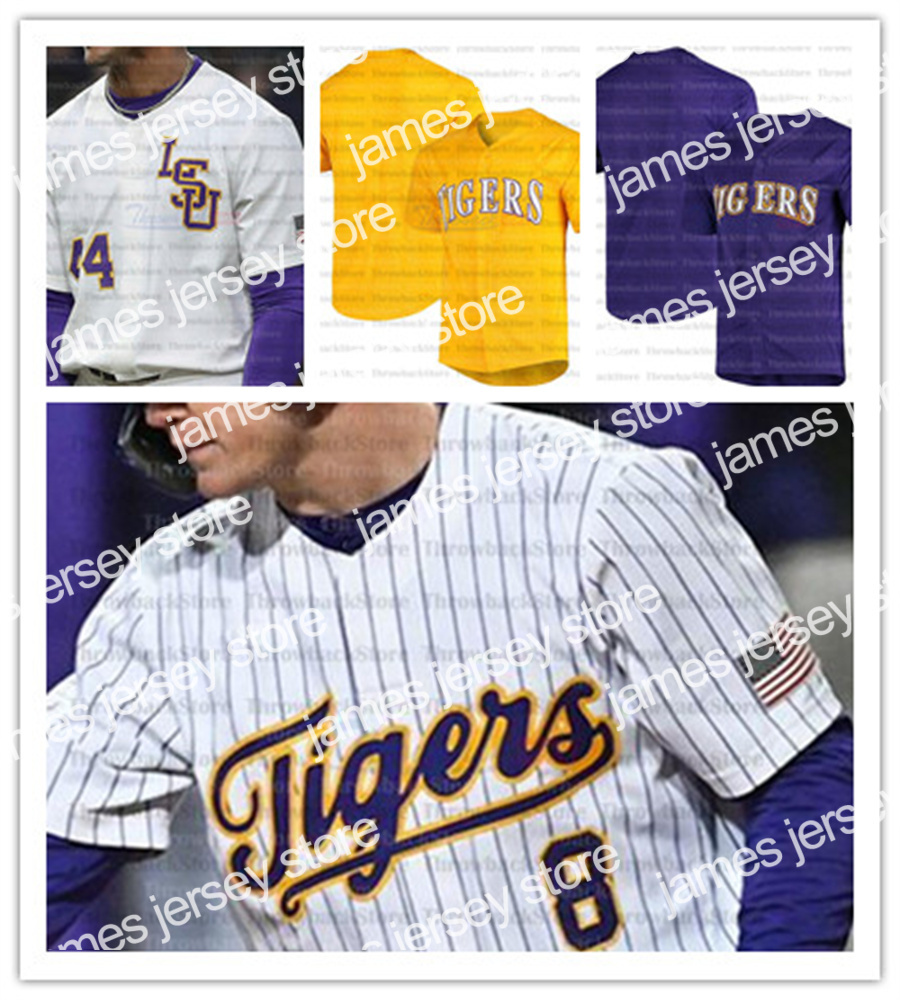 

New 2022 NCAA LSU College Baseball jerseys Dylan Crews Giovanni DiGiacomo Daniel Cabrera DJ LeMahieu Aaron Nola Alex Bregman Gausman Beloso