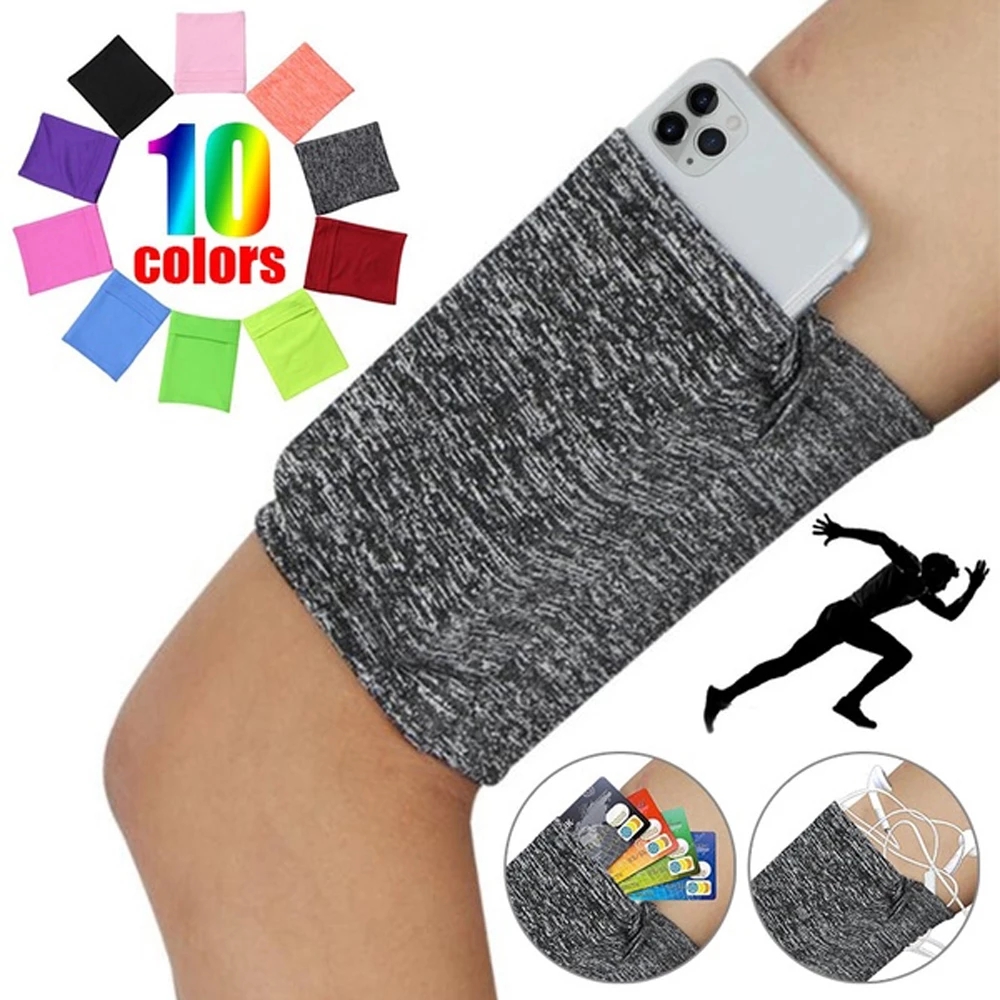 

Wrist Arm Running Sport Bag Elastic Mobile Phone Armband Sports Pouch Fitness Walking Gym Bags For Women Men Run Exercise Bag, Green