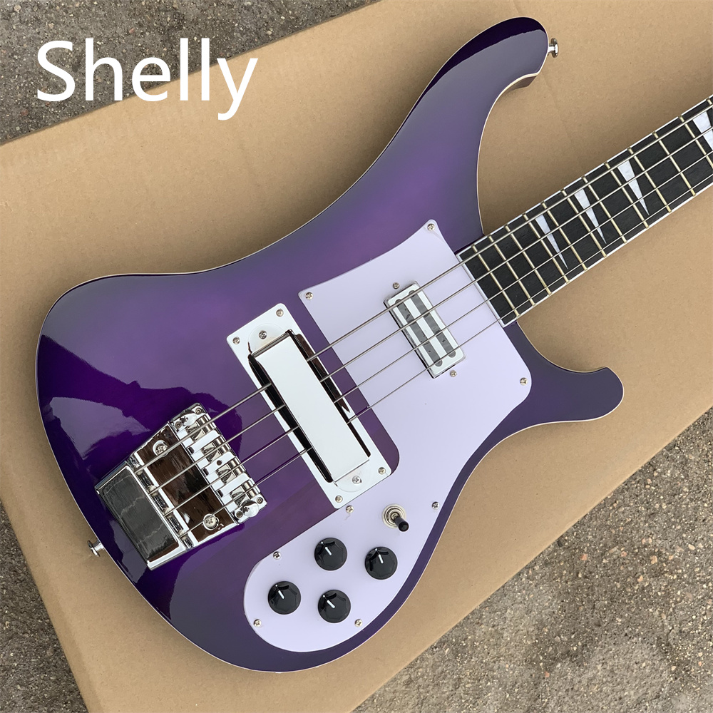 

In Stock Custom 4 Strings 4003 Bass Guitar 24 Fret Sea Purple Mono Stereo Output ric 4003 Triangle Inalys China Electric Guitar bass Guitars Guitarra