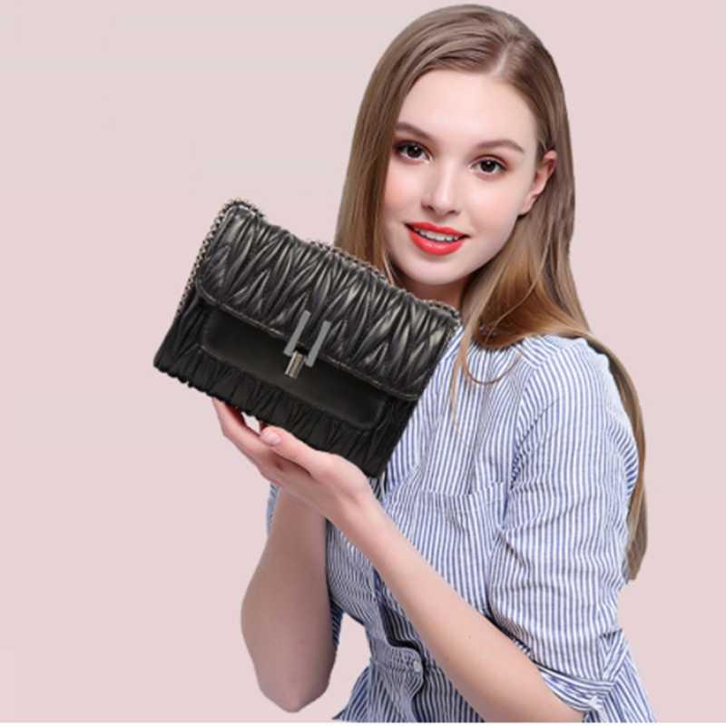 

Evening Bags 2022 Women Bag Simple Tassels Square Quality PU Leather Designer Shoulder Zipper, Photo color