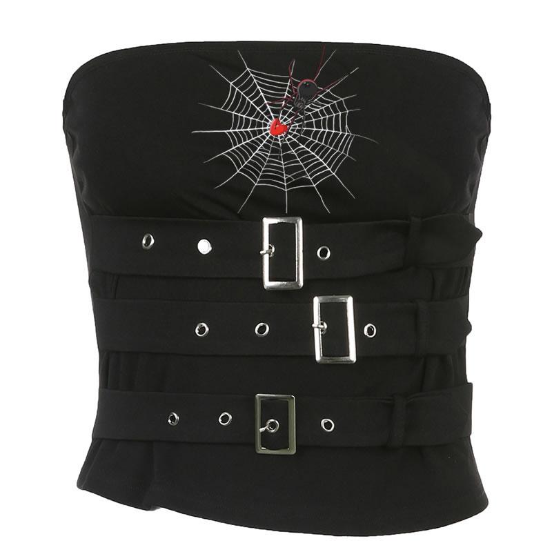 

Women's Tanks & Camis Y2k Accessories Crop Top Women Clothes Gothic Unique Blouse Cute Womens Tops Bustier TopWomen's, As shown9