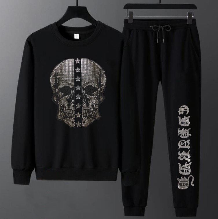 

Tracksuit for fashion European American Men's winter and fall hot drill, As shown