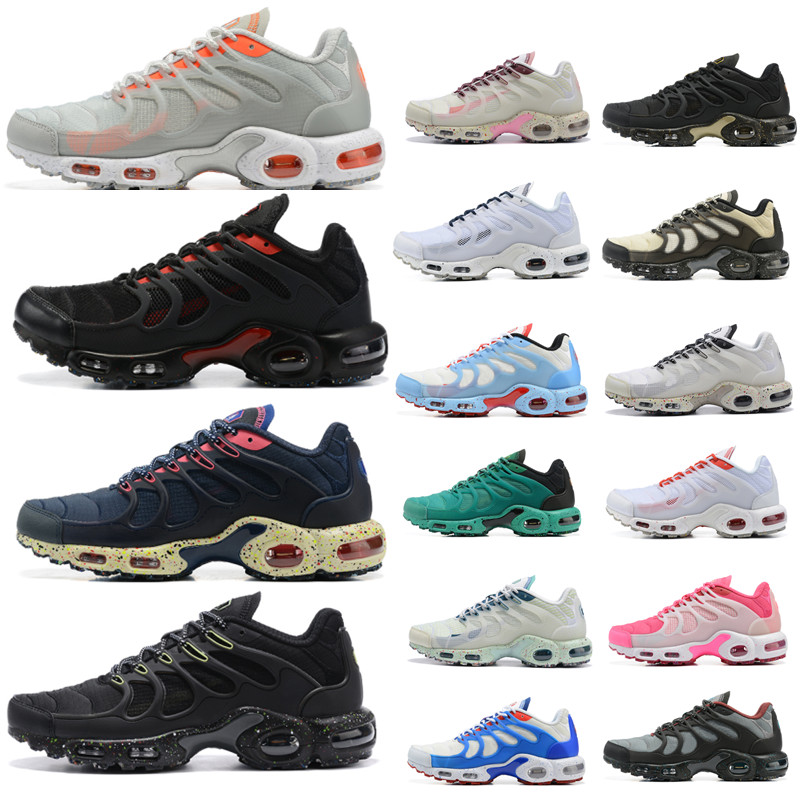 

2022 Good TN Plus Terrascape Men Running Shoes Male White Flash Crimson White Photon Dust Adult Sports Sneakers Trainers Size 5.5-11 For, No.4