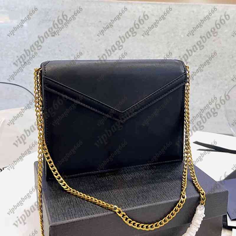 

Designer Crossbody Bags Envelope Tote Women Chain Handbag Shoulder Clutch Leather Female V-shaped Flip Cover Purses 220416, Green