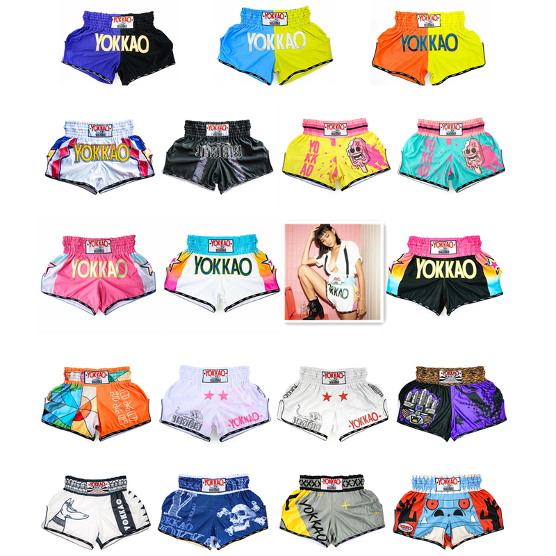 

YOKKAO Muay Thai Shorts Fight pants Training Fight pants Sports beach pants Quick dry breathable blue pattern 220601, Y53