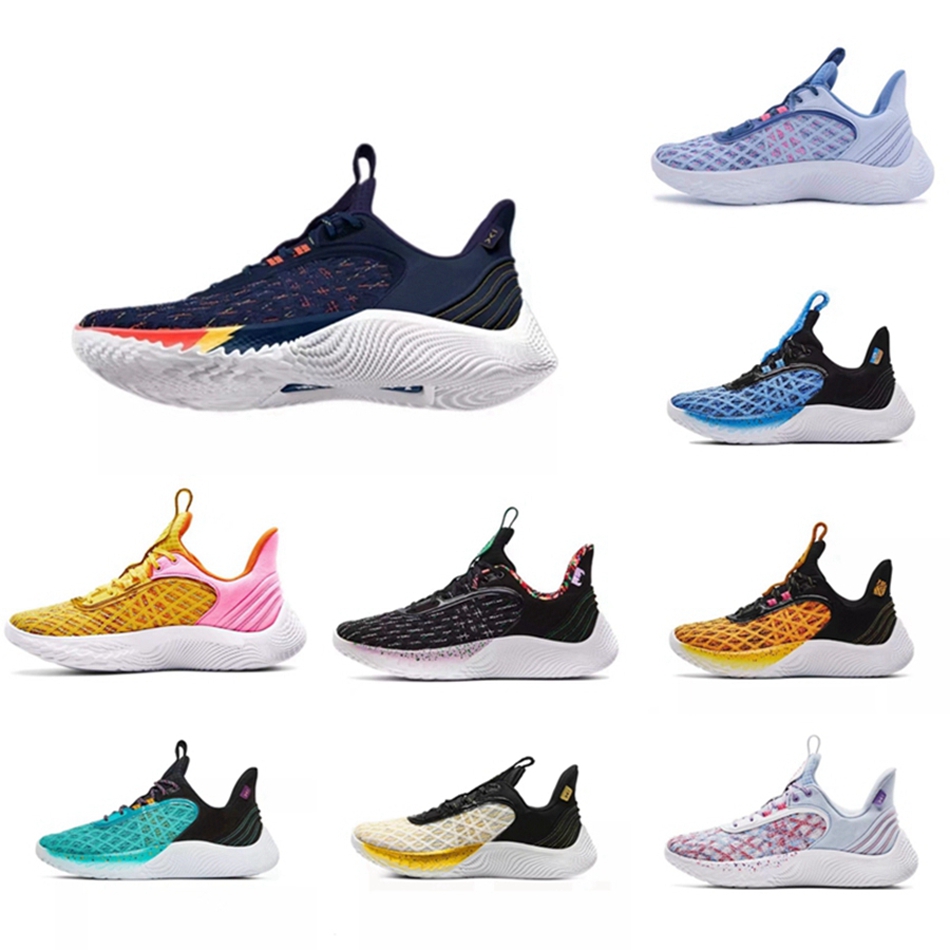 

NEW Currys Flow 9 Men Basketball Shoes Sneakers red white blue Baskets Street Game Day Believe Elmo Play Trainers us 7-11