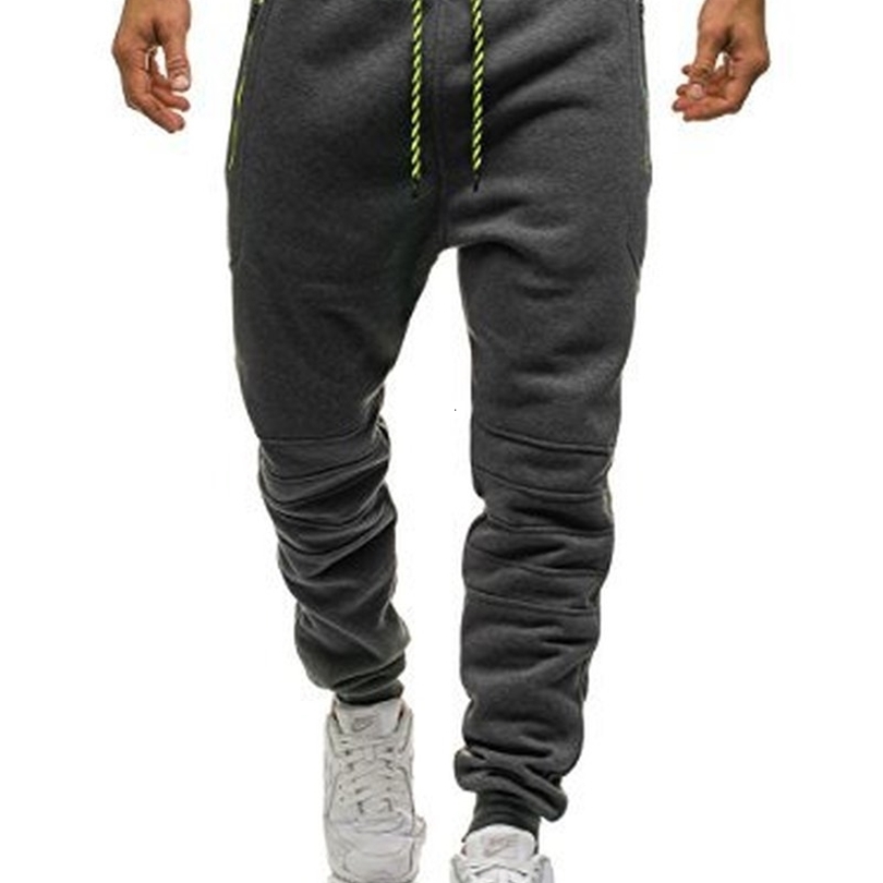 

ZOGAA Men Full Sportswear Pants Casual Elastic Polyester Mens Fitness Workout Pants Skinny Sweatpants Trousers Jogger Pants CJ191210, Gray