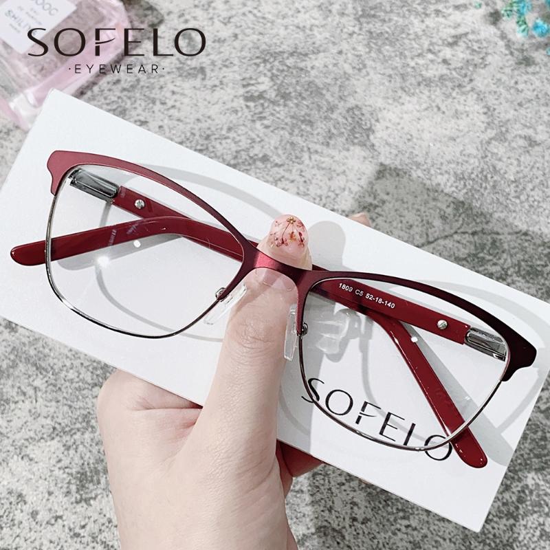

Fashion Sunglasses Frames Prescription Eyeglasses Frame Female Myopia Optical Glasses Women Red Stainless Steel Spectacles Brand 2022
