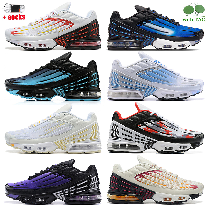 

Tn3 Plus Women Mens Running Shoes Tn 3 Runner Sneakers Tuned III Laser Blue Black White Trainers, A21 39-46