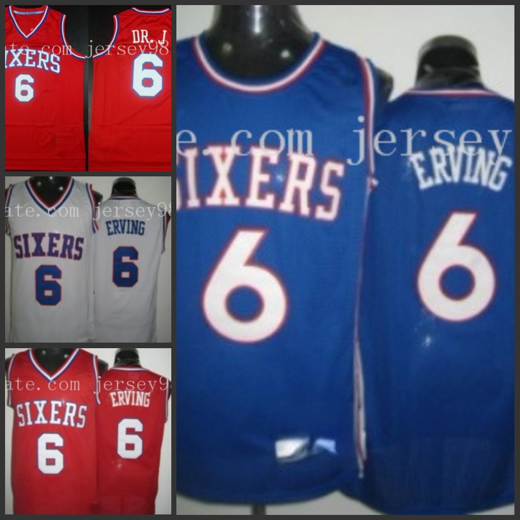 

Philadelphia''76ers''Red 6''DR. J Nickname men Basketball''Jersey