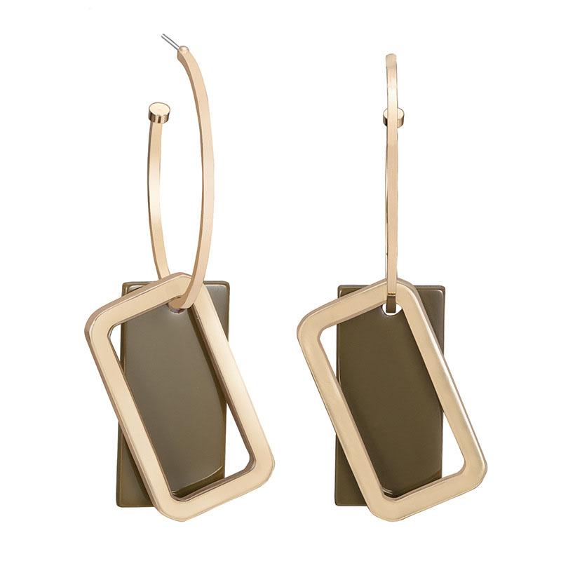

Dangle & Chandelier Exaggerated Geometric Creative Acrylic Earrings For Women Hollow Out Female Jewellery AccessoriesDangle