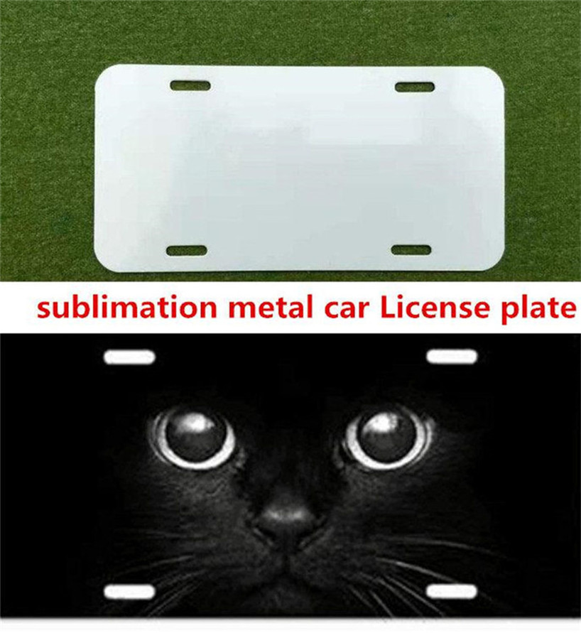 

DHL big Promotion sublimation blank metal car License plate materials hot heart transfer printing diy custom consumables sxa10