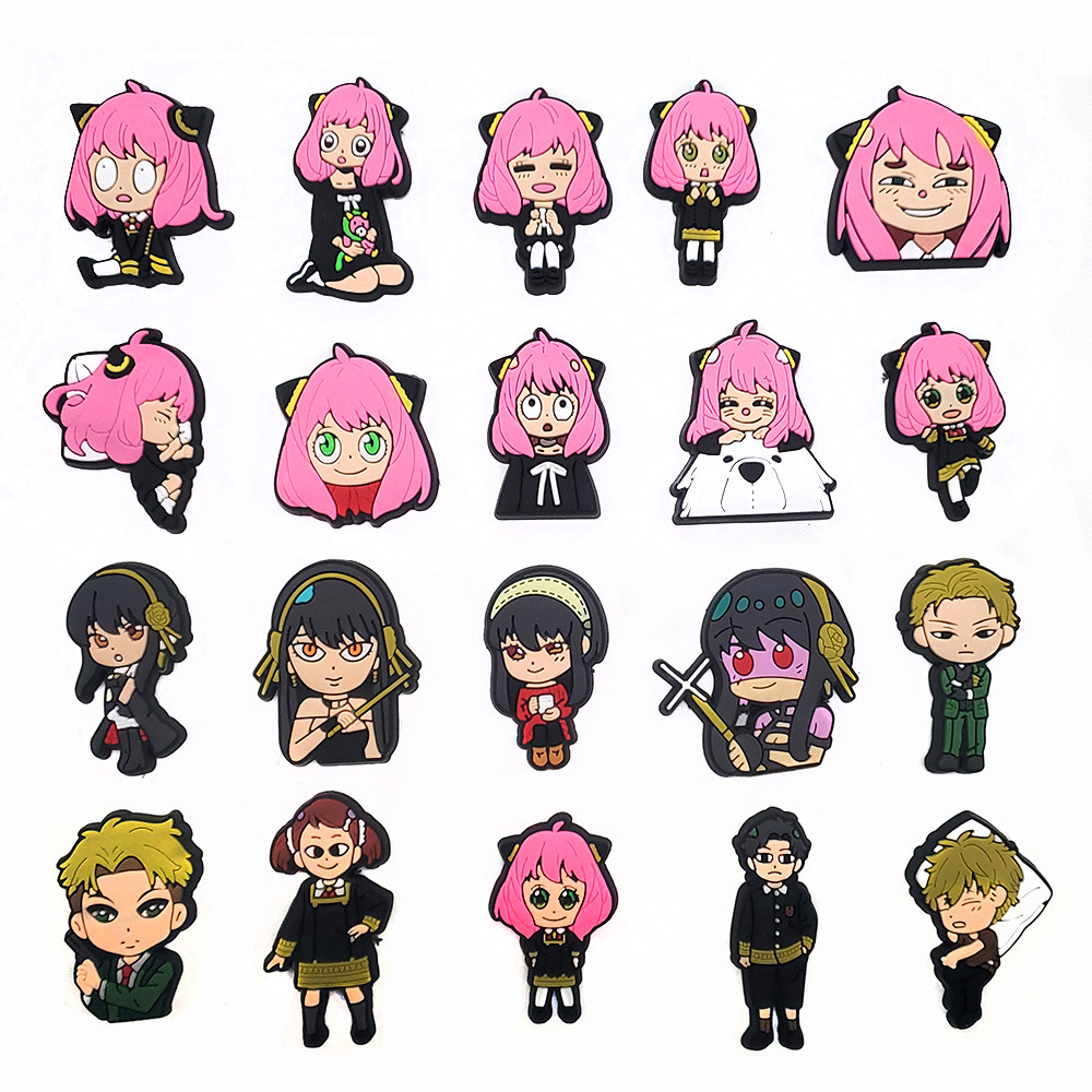 

Wholesale Anime Cartoon Croc Charms Pvc Shoe Decoration Buckle Accessories Clog Pins Buttons Charm