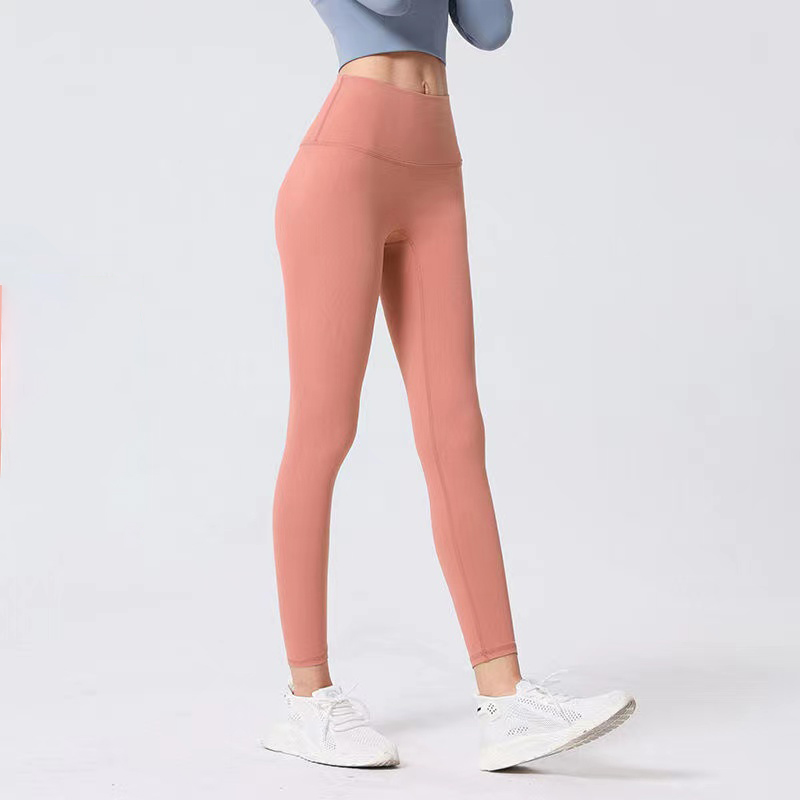Women's leggings sexy yoga pants pilates 22 Women Apparel Elastic tight hip lifting sports fitness Legging Gym Clothes Align Nude High Waist-image-758474639