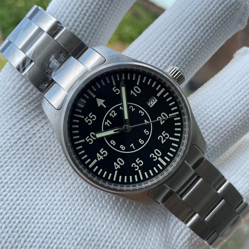 

Wristwatches Watch 40mm Type B Dial Diver Men Mechanical NH35 Automatic Sapphire Crystal 200m Waterproof C3 LuminousWristwatches Wristwatche, Black s3 logo