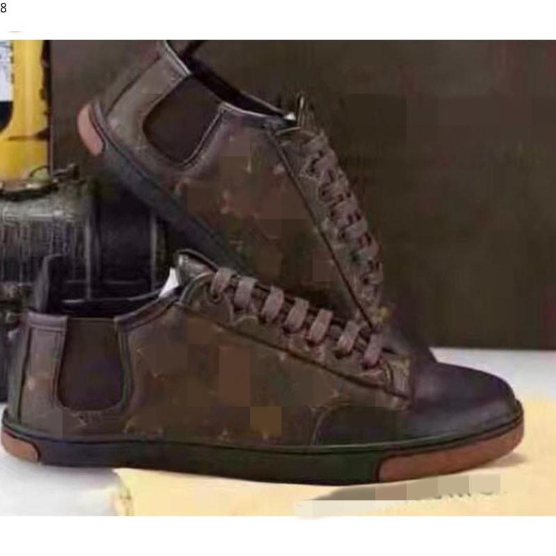 

2021 classic gentlemen designer shoes lace up black brown fashion Luxury printed Mens sneakers trainers shoe high quality KLPJ0002