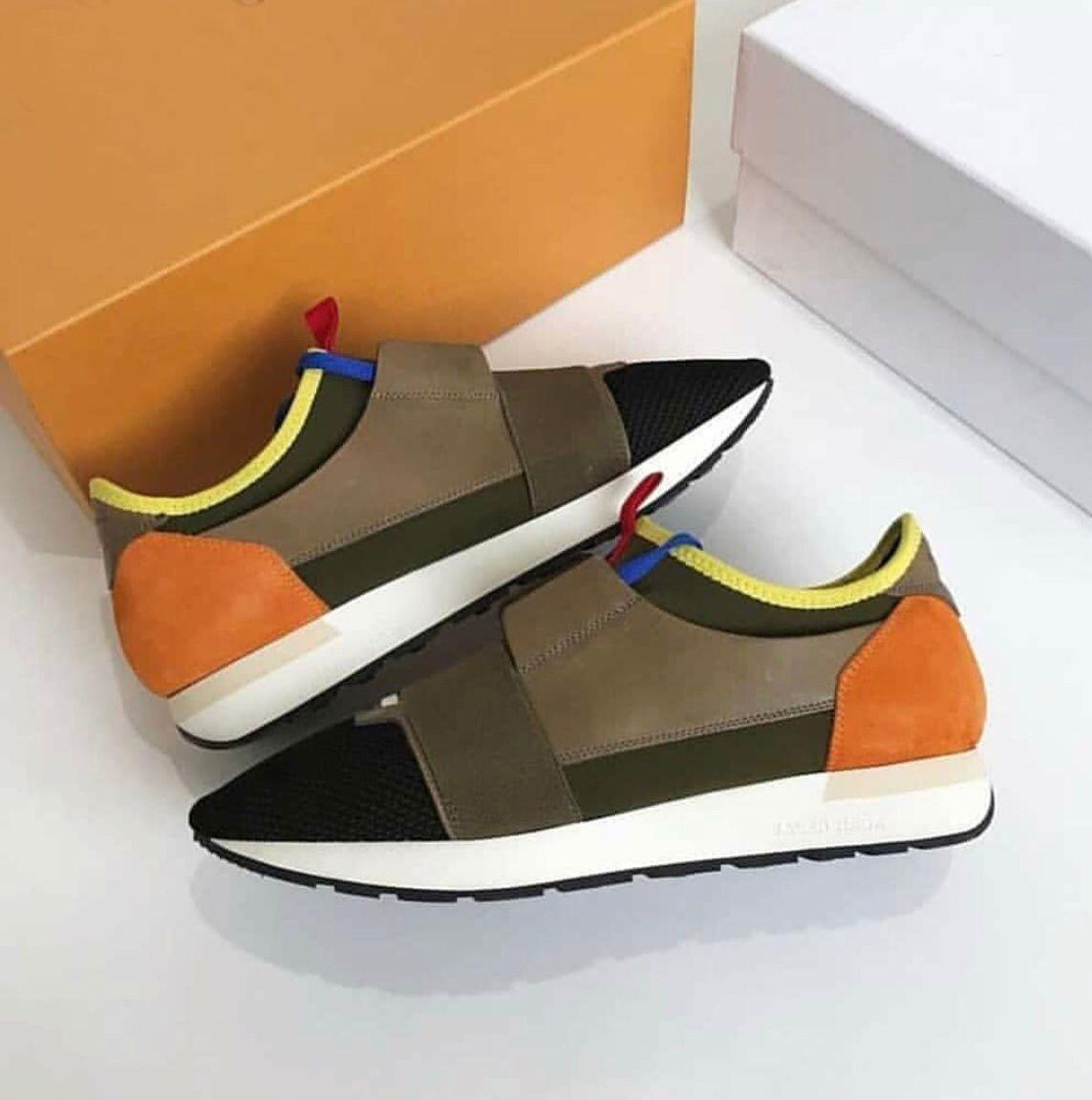 

Luxury Popular Brands Race Runner Sneakers Men Arena Casual Shoes Couple Leisure Flats Party Walking Outdoor Lace-up Trainer EU35-46 with box