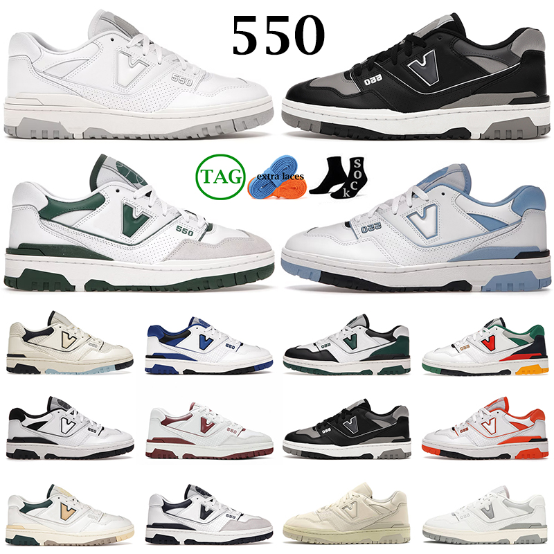 

550 men women running shoes fashion trainers White Green Grey Natural Sea Salt Black Panda Navy Blue UNC Burgundy Shadow Syracuse mens outdoor sports sneakers, 22