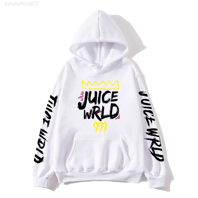 

2021 Black and White Red Juice Wrld Hooded Sweatshirt Hip Hop, Bull