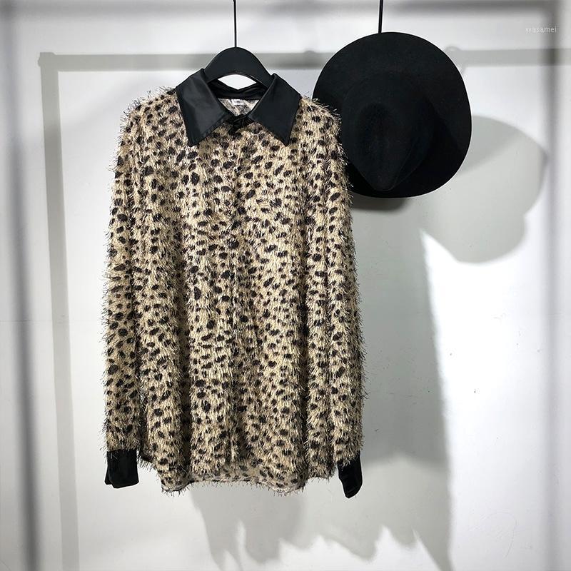 

Men's Casual Shirts 2022 Fashion Male Original Three-dimensional Leopard Print Loose Ironing Shirt Personality Spring And Autumn Clothing, Gold