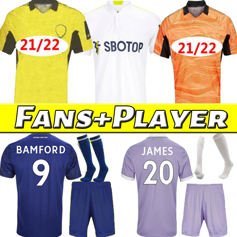 

21/22 Leeds soccer jersey Fans player version 2022 T ROBERTS HARRISON ALIOSKI CLARKE Men Kids kits sock full set football shirt goalkeeper utd HERNANDEZ COSTA BAMFORD, Home+patch