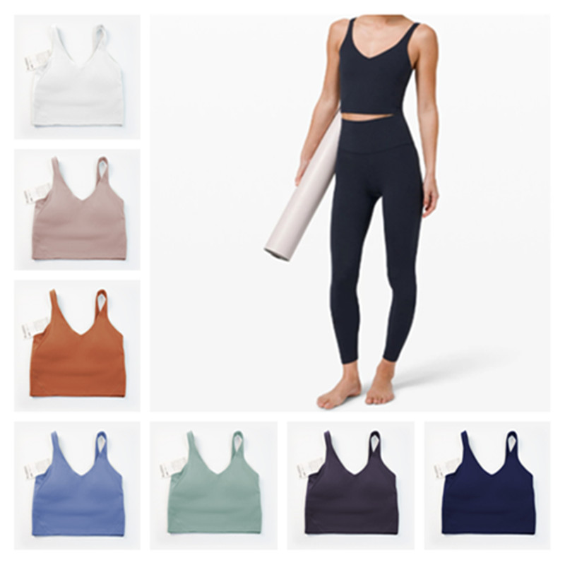 

Classic Popular Fitness Bra Butter Soft Women Sport Tank Gym Crop Yoga Vest Beauty Back Shockproof With Removable Chest Pad wholesale-Lu, 006
