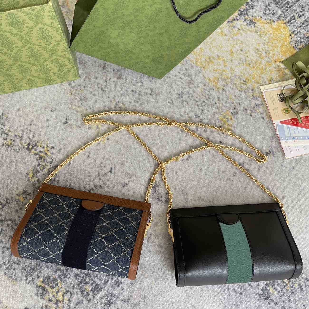 

Leather One Cross Body Shoulder Messenger Gold Chain Bag Striped Ribbon Women Designer Fashion Tote Versatile Classic Style, All black