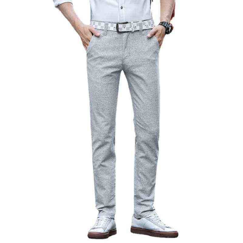 

Men Dress Pants Stretch Premium Business Straight For Suit Fashionable Casual J220707, Grey