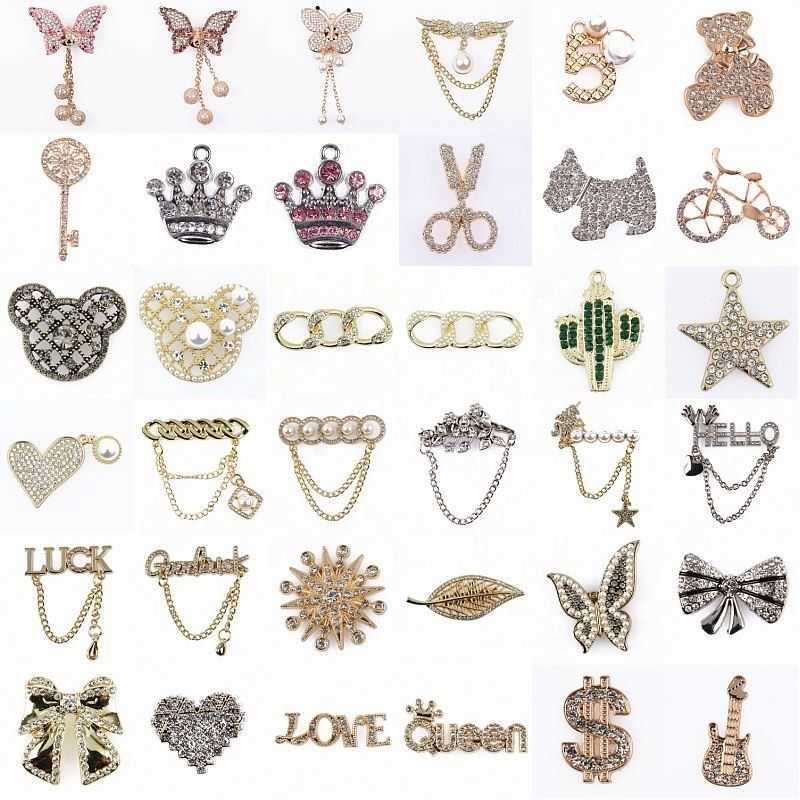

2022 new designer CROC shoe charm for clog decoration wholesale designer CROC chain for women sandal metal bling CROC charm