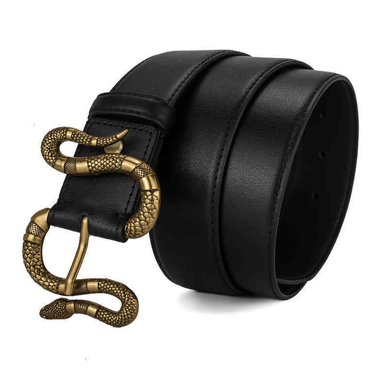 

Belts designer belt men's double g snake head needle buckle brand leather 85J7, Black