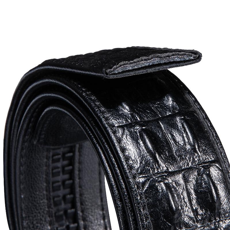 

Belts Genuine Leather Automatic Buckle Without High Quality Cowskin Strap Luxury 3.5cm Belt DiBanGuBelts, Black