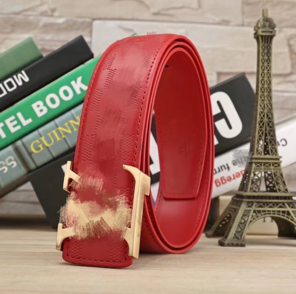 

20ss Men's designer belt Classic Fashion Luxury casual letter Smooth L buckle women's belts width 3.8 cm belt box, Gift box + belt