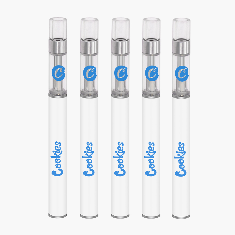 

E cigarette Cookies Disposable Vape Pen kit Empty 0.8ml Glass Cartridge Pod for Thick oil Rechargeable Battery 350mAh pk Amigo Bud D1