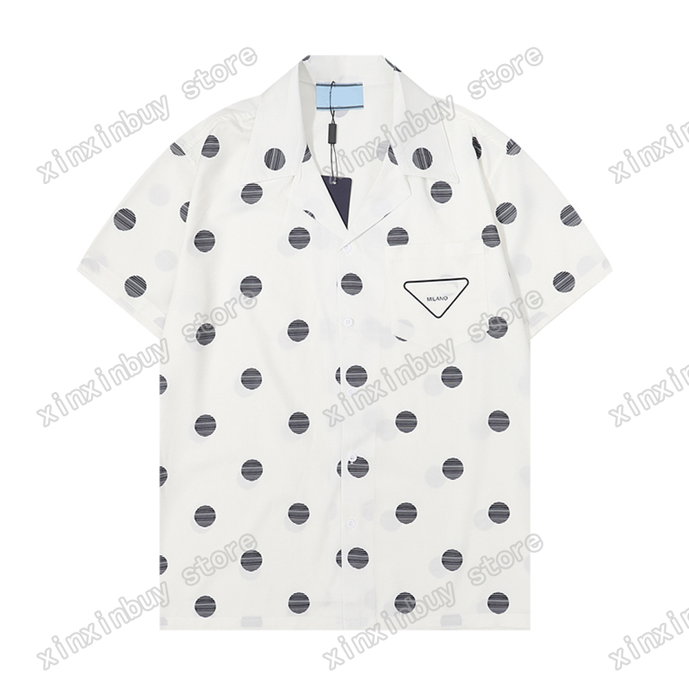 

22ss Men Women Designers t shirts tee Triangle label print short sleeve Lapel Streetwear green red blue xinxinbuy M-3XL, P01