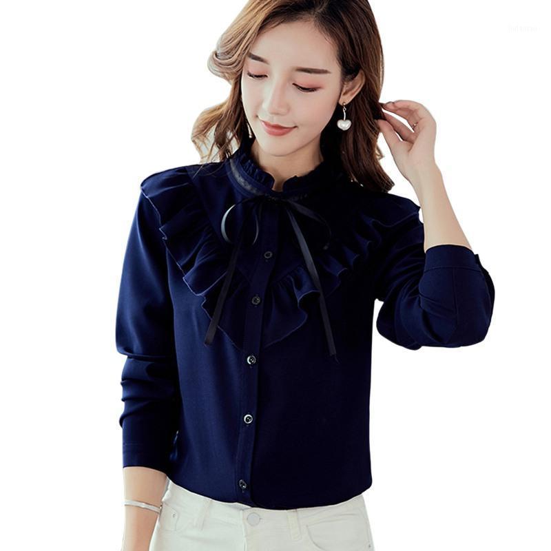 

Spring Women Blouse Fashion Ladies Long Sleeve Shirts Casual Chiffon Work Wear Office Lady Blusas Femininas Women' Blouses, Yellow