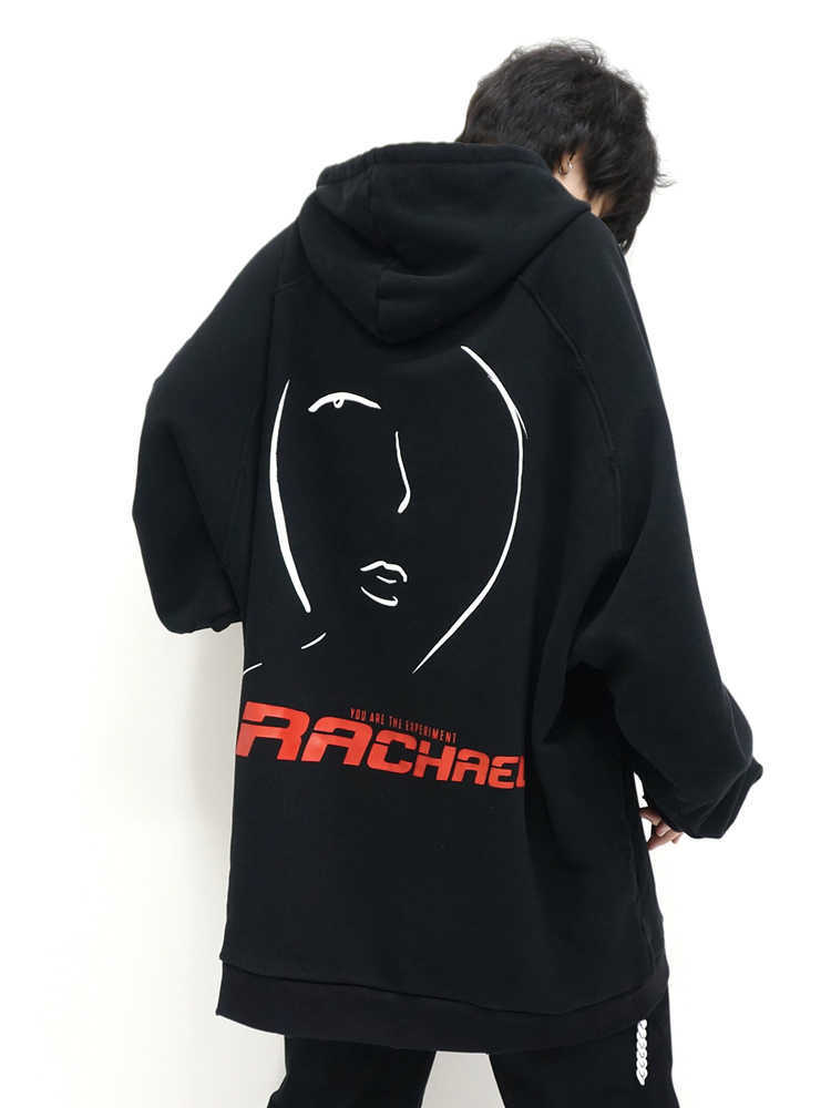 

Men's Hoodies [Spot]Raf20fw Simons oversize loose Plush high street men's and women's sweater fashion, Wash black