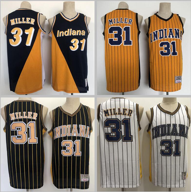 

Hot basketball jerseys Reggie Miller jersey, With logo