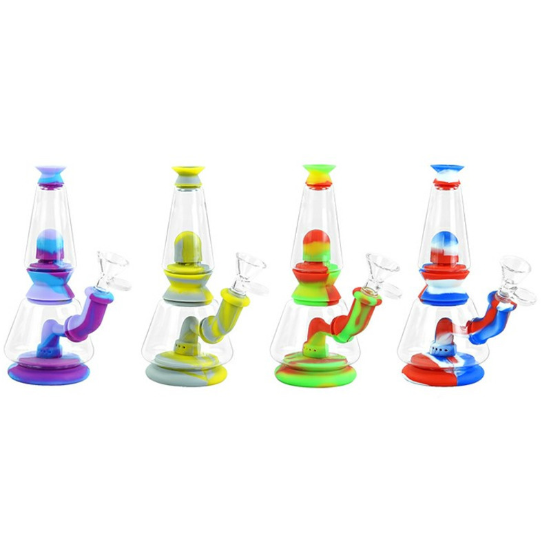 

Hookahs Silicone bong tobacco Water Pipe Hookah shisha Bongs with glass bowl bubbler