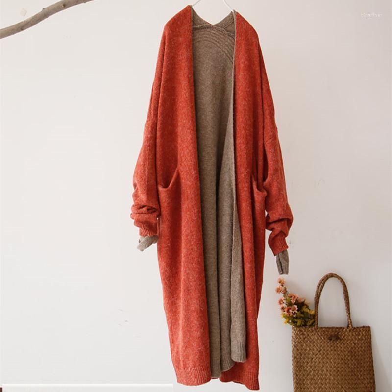 

Women's Sweaters 2022 Cardigan Femme Sweater Cashmere Women Jacket Coat Fashion Oversize Loose Autumn Winter Crochet Knit Clothing Olga22, Blue