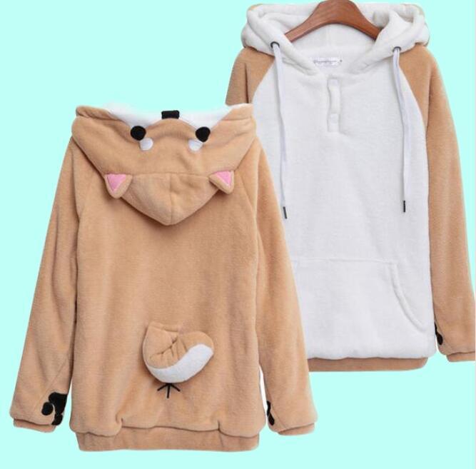 

Men' Hoodies & Sweatshirts Doge Kawaii Lovely Velvet Long-sleeved Hooded SweatshirtMen, As pic
