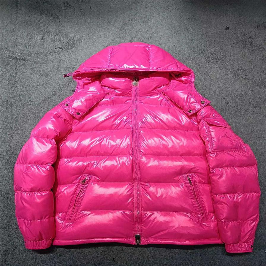Veste de rose rose rose élaborée élaborée Maya Lotus Jacket Down Classic Pure Couleur assortie des années 80 Style de sable emblématique2603