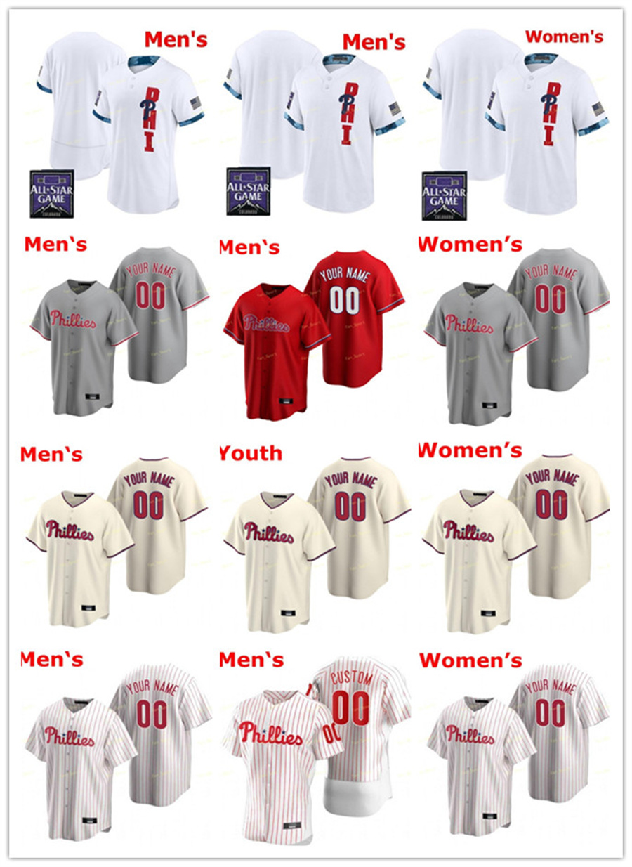2021 Maillots de baseball de jeu All-Star 5 Andrew Knapp 29 Nick Maton 13 Brad Miller 31